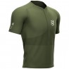 Camiseta Compressport Half-Zip Fitted Verde