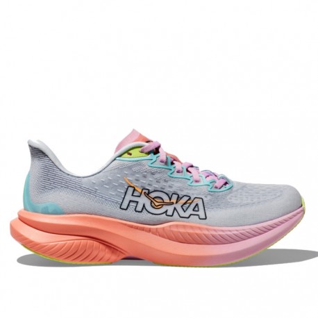  Zapatillas Hoka Mach 6 Mujer Gris Lila