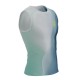 Camiseta Sin Mangas Compressport Performance Tank Blanco Azul