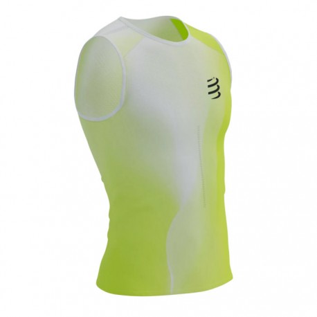 Camiseta Sin Mangas Compressport Performance Tank Amarillo