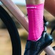 Calcetines COMPRESSPORT Pro Racing Socks v4.0 Bike Blanco Rosa