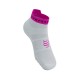 Calcetines COMPRESSPORT Pro Racing Socks V4.0 Run Low Blanco Amarillo Rosa