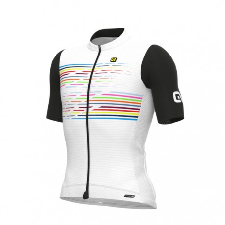 Maillot ciclismo Alé corto PRS Logo Blanco Negro