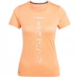 Camiseta Terrex Agravic Trail Mujer Naranja