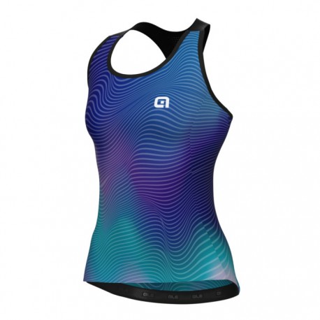 Maillot ciclismo Mujer ALÉ Pragma Onda Azul Tirantes