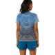 Camiseta Asics Seamless Mujer Azul Gris