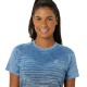 Camiseta Asics Seamless Mujer Azul Gris