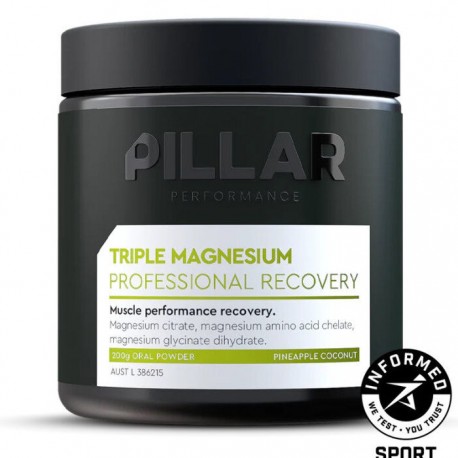 Triple Magnesio recuperador Pillar Piña y Coco 200gr