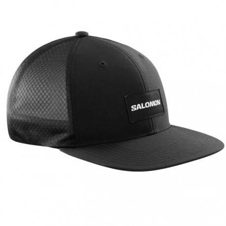 Gorra Salomon Trucker Flat Cap Negro