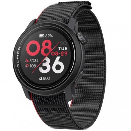 Reloj Coros Pace 3 GPS Negro Rojo Nylon