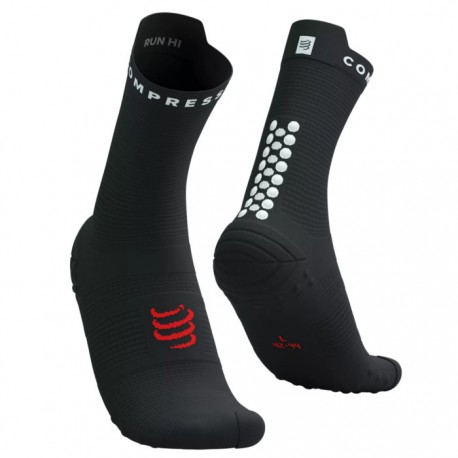 Calcetines COMPRESSPORT Pro Racing Socks V4.0 Run Negro Blanco