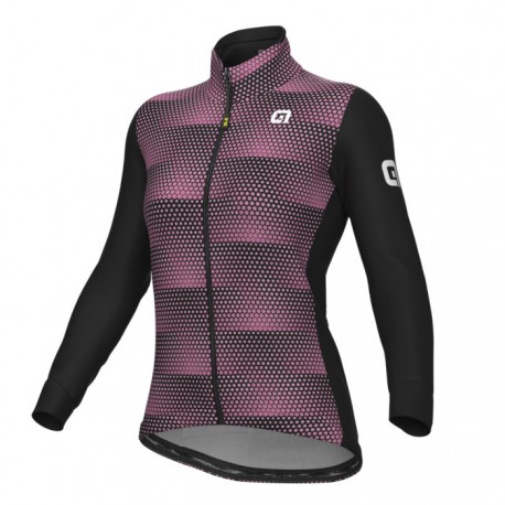 Chaqueta ciclismo Mujer ALÉ Solid Sharp Negro Rosa