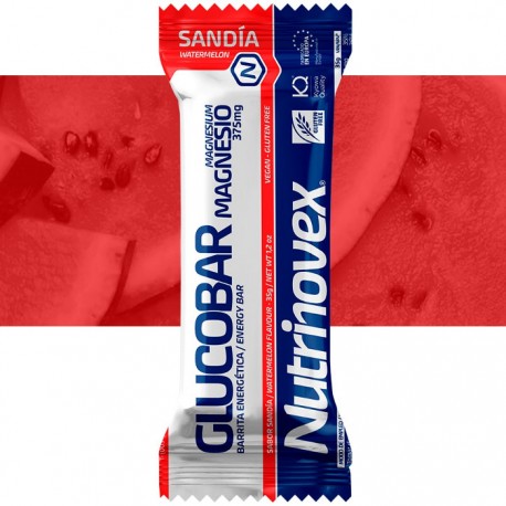 Barrita Energética Glucobar Sandia con Magnesio Nutrinovex 